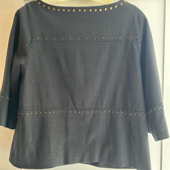 DKNY Dark Grey/Black Studded Jacket - Picture 2 of 5